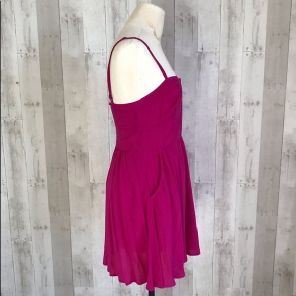 Express Fuschia Pink Spring Summer Dress- Size XS - Picture 2 of 5